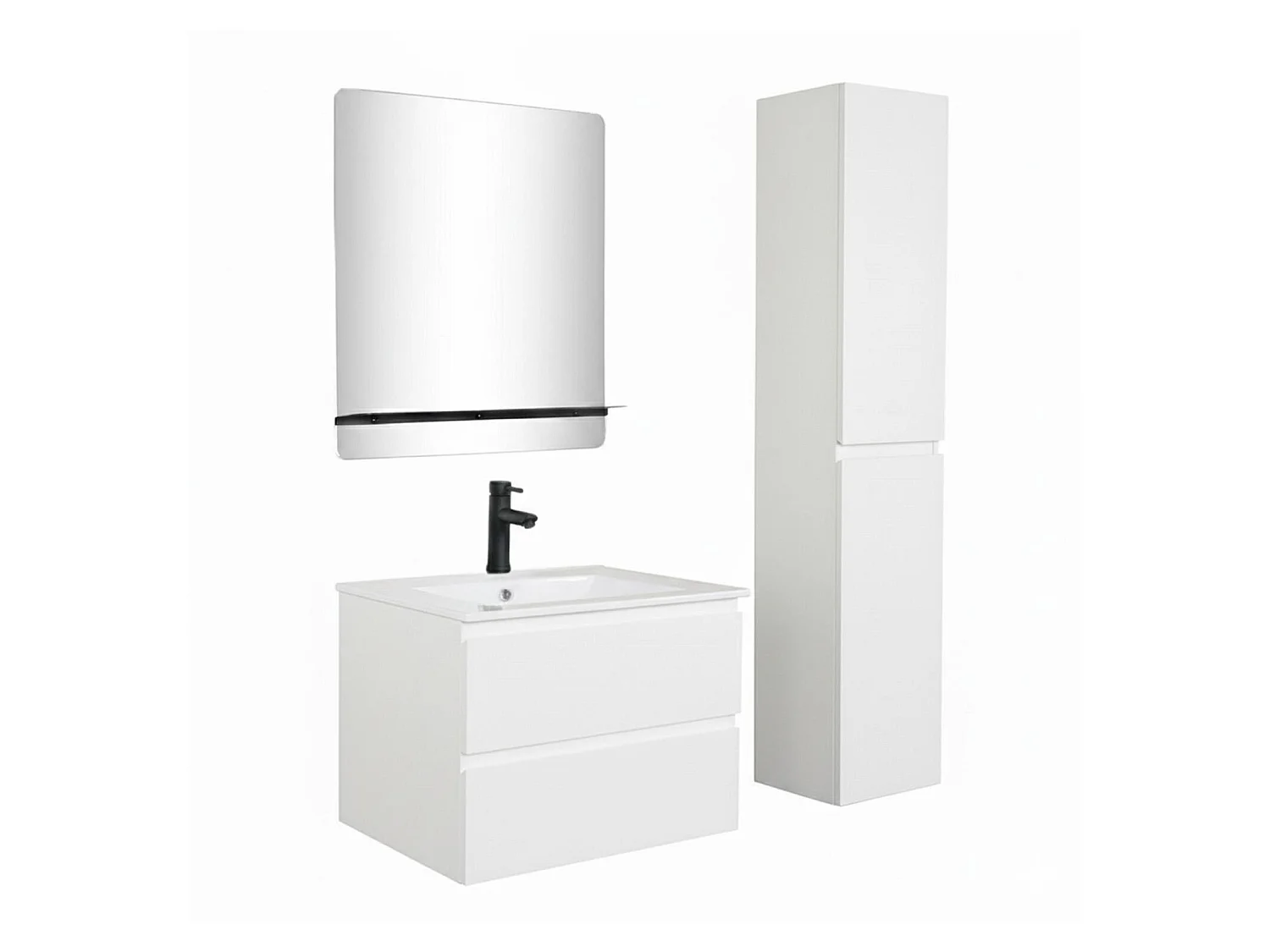 Mobile semplice + rubinetto + specchio + colonna SORRENTO