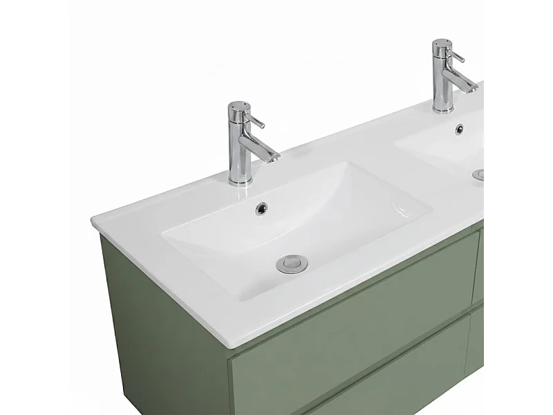 SORRENTO 120 cm dubbele wastafelmeubel met keramisch blad