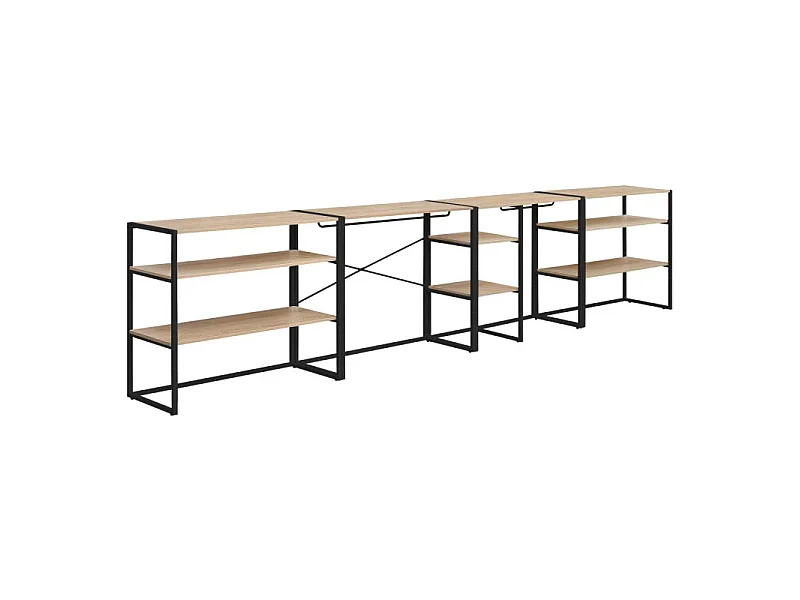 Set van 4 modulaire zolderkledingrekken 400x85cm KADRA