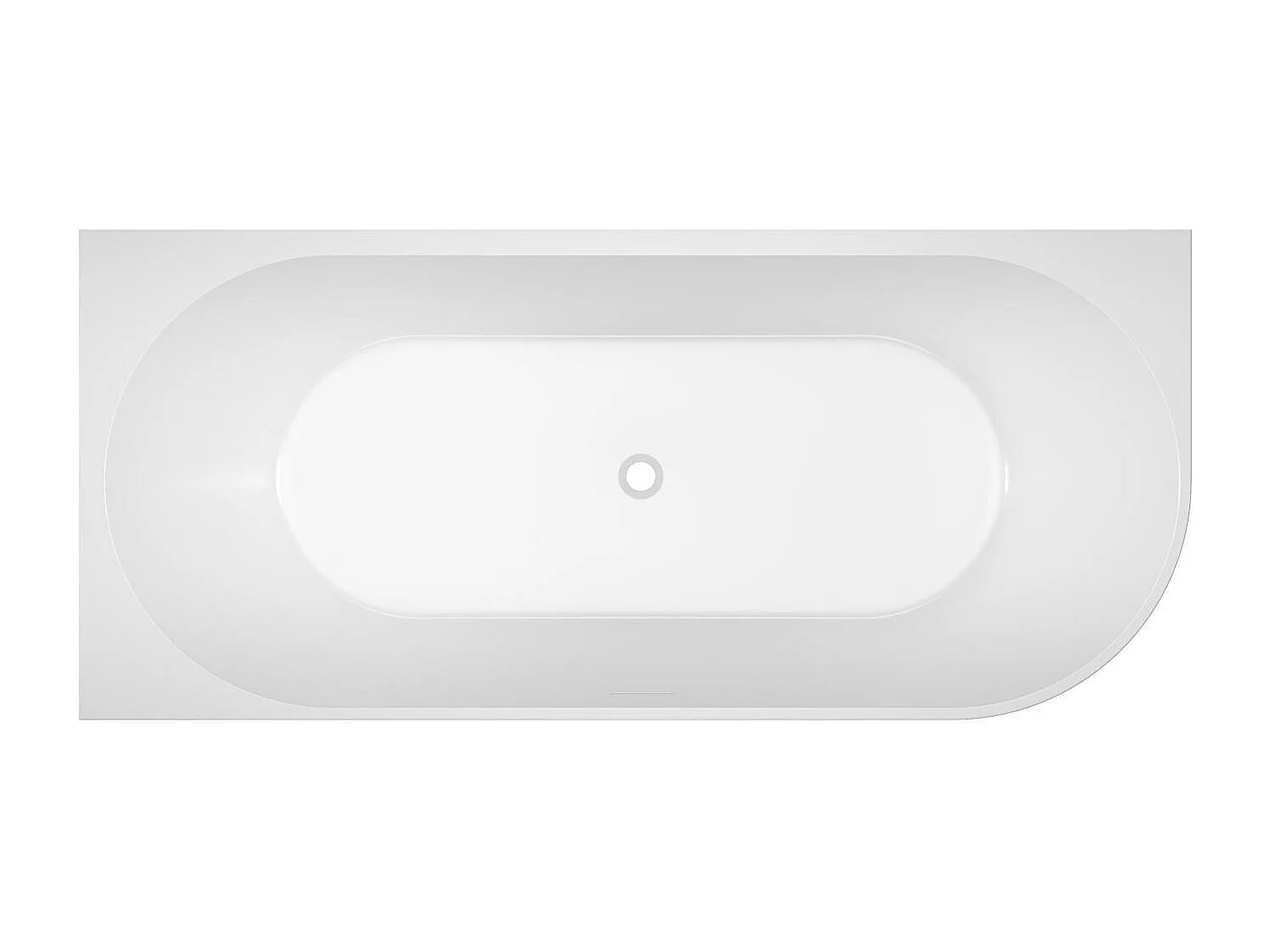 Vasca MILO 150cm Semilibera Sinistra - Set Completo Acrilico Bianco