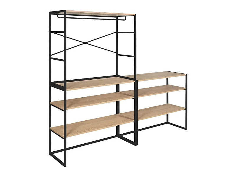 Set van 3 modulaire zolderkledingrekken 300x85cm KADRA
