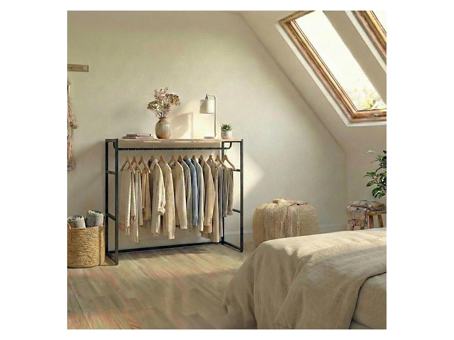 Perchero de buhardilla KADRA 100x85cm