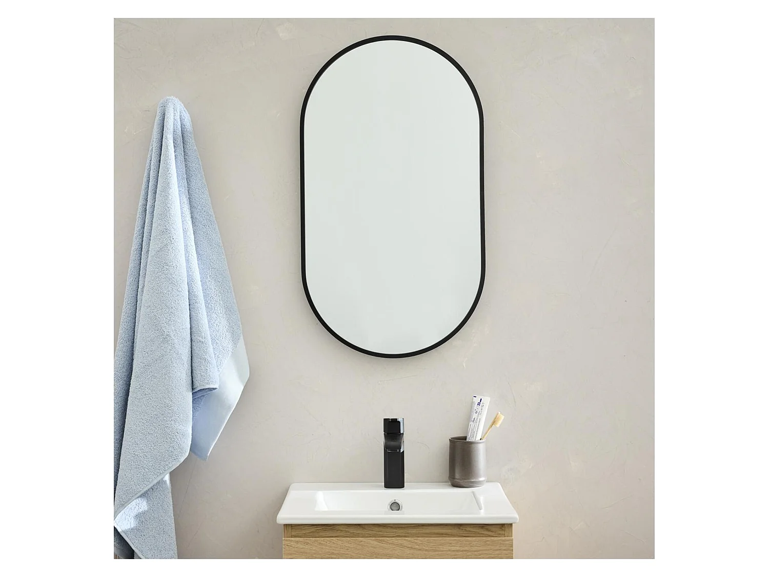 Ovaler Spiegel 40x70cm PEPPER