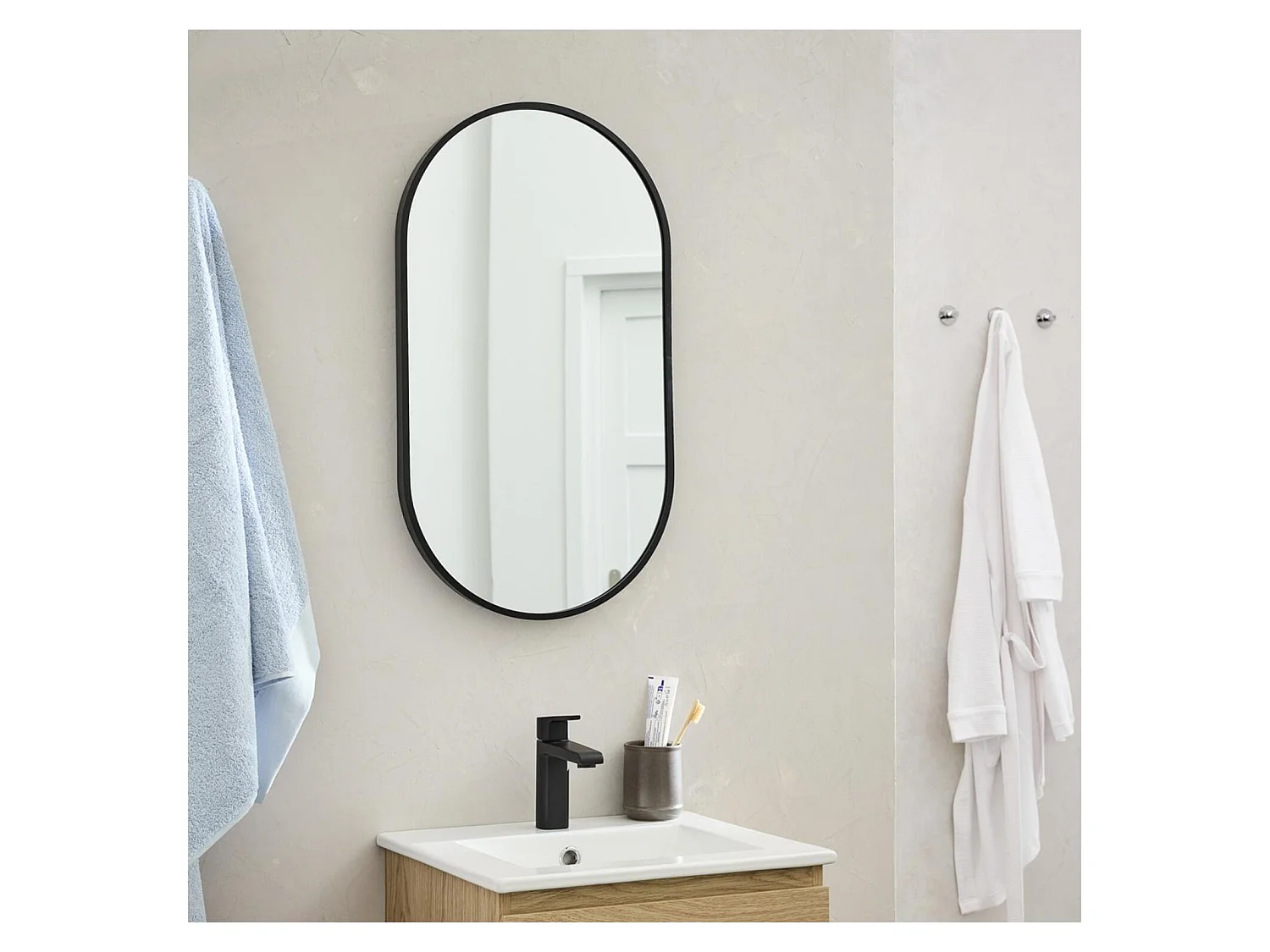 Ovaler Spiegel 40x70cm PEPPER