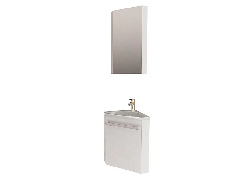 Lavabo rinconero SKINO + lavabo + armario con espejo
