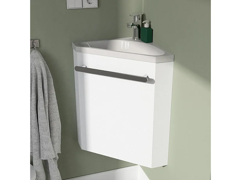 Lavabo rinconero SKINO + lavabo + armario con espejo