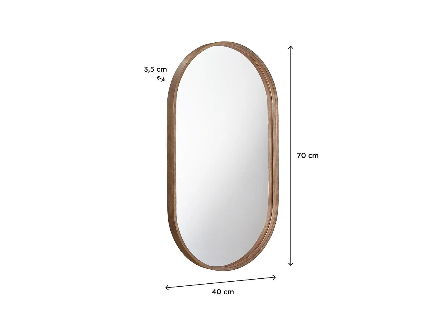 Espejo ovalado 40x70cm PEPPER