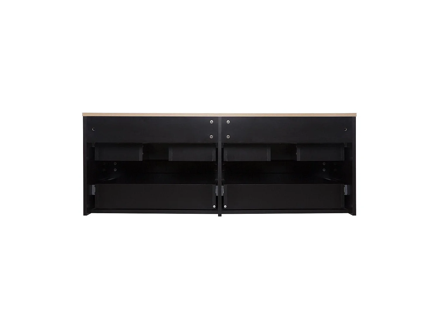 Meuble double vasque SORRENTO suspendu avec plan effet bois 120 cm
