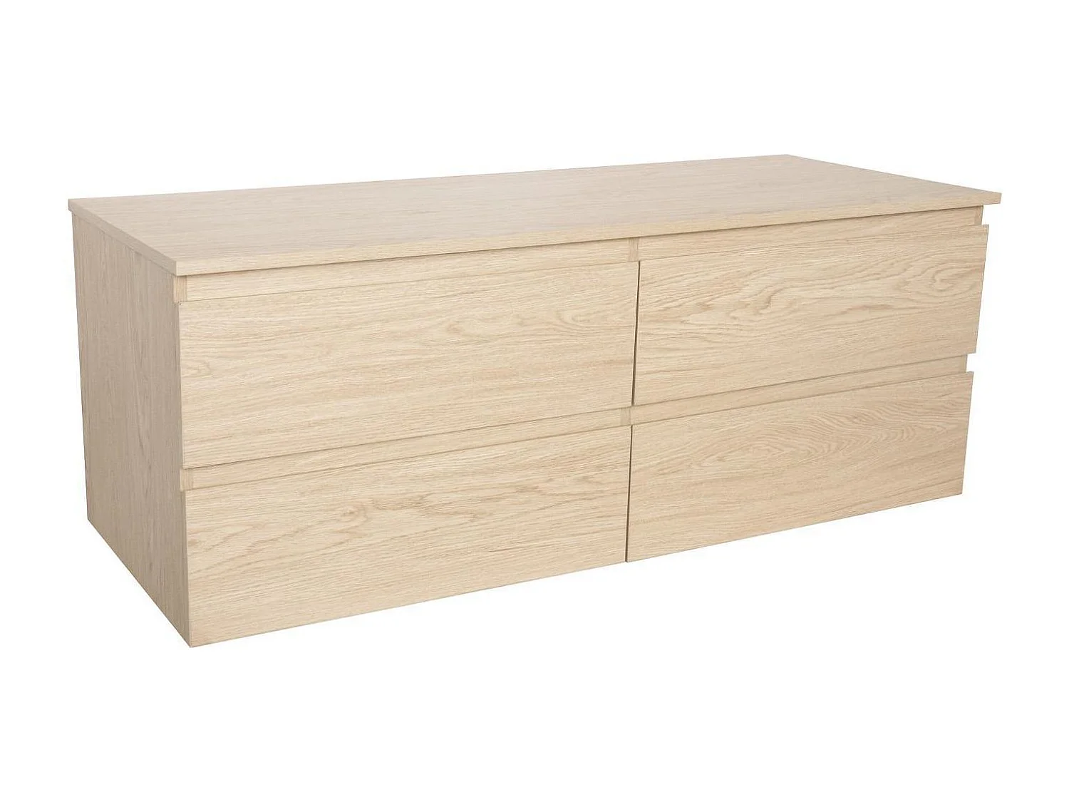 Meuble double vasque SORRENTO suspendu avec plan effet bois 120 cm