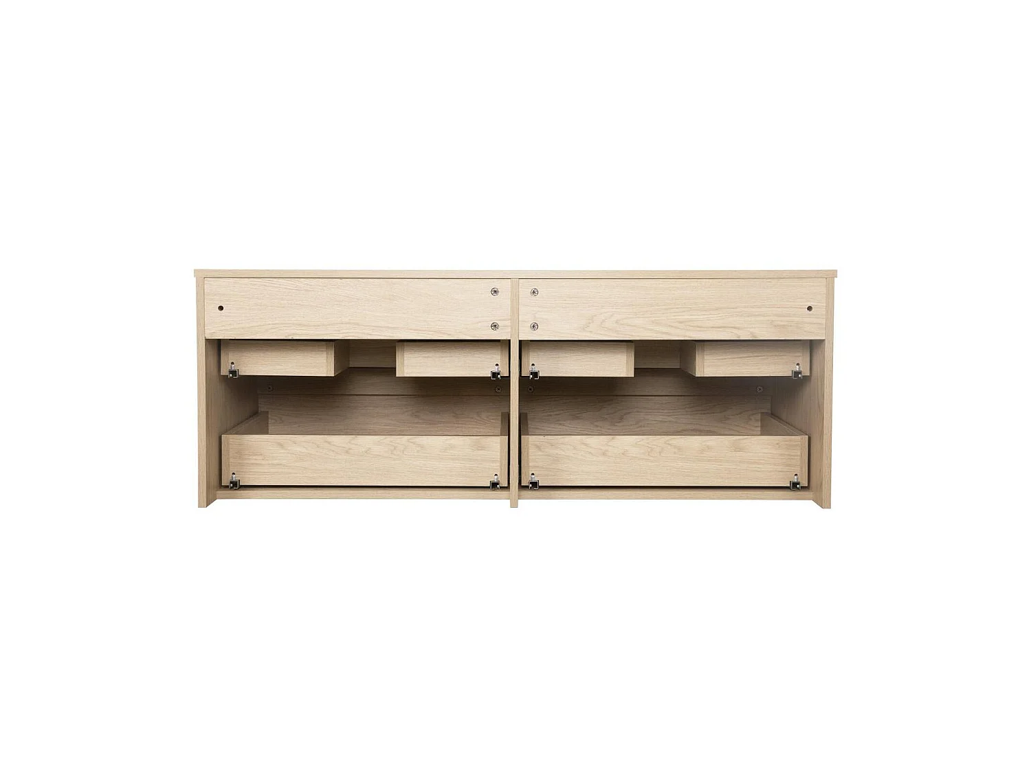 Meuble double vasque SORRENTO suspendu avec plan effet bois 120 cm