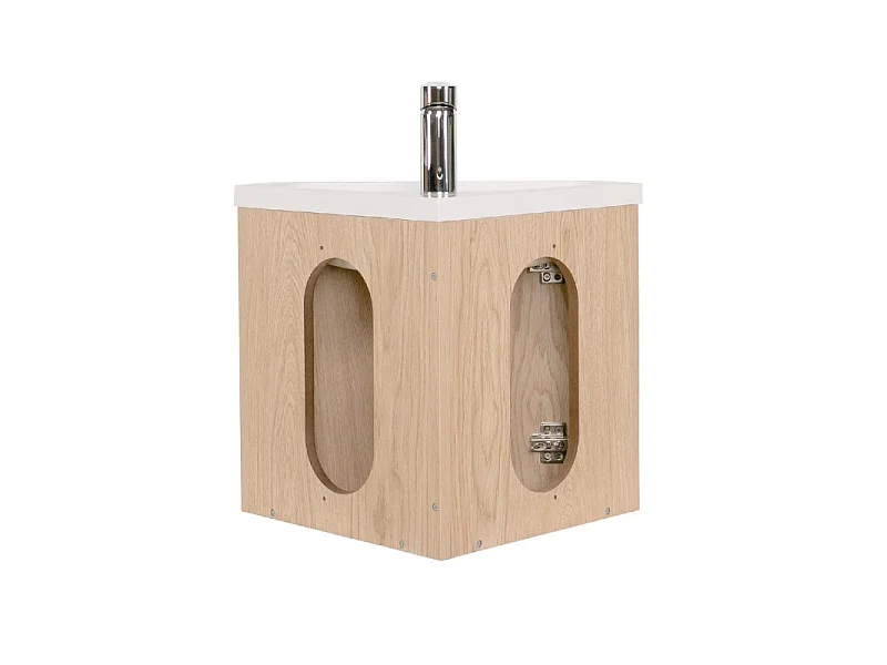 Set mobile lavabo angolare KODA + mobiletto specchio