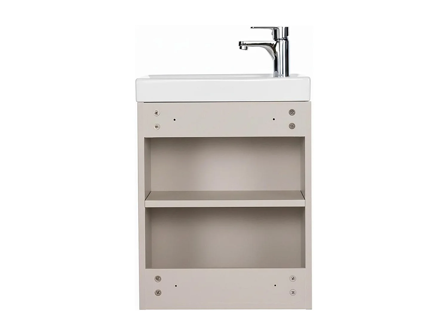 Meuble lave-mains LISA + robinet noir + miroir ovale