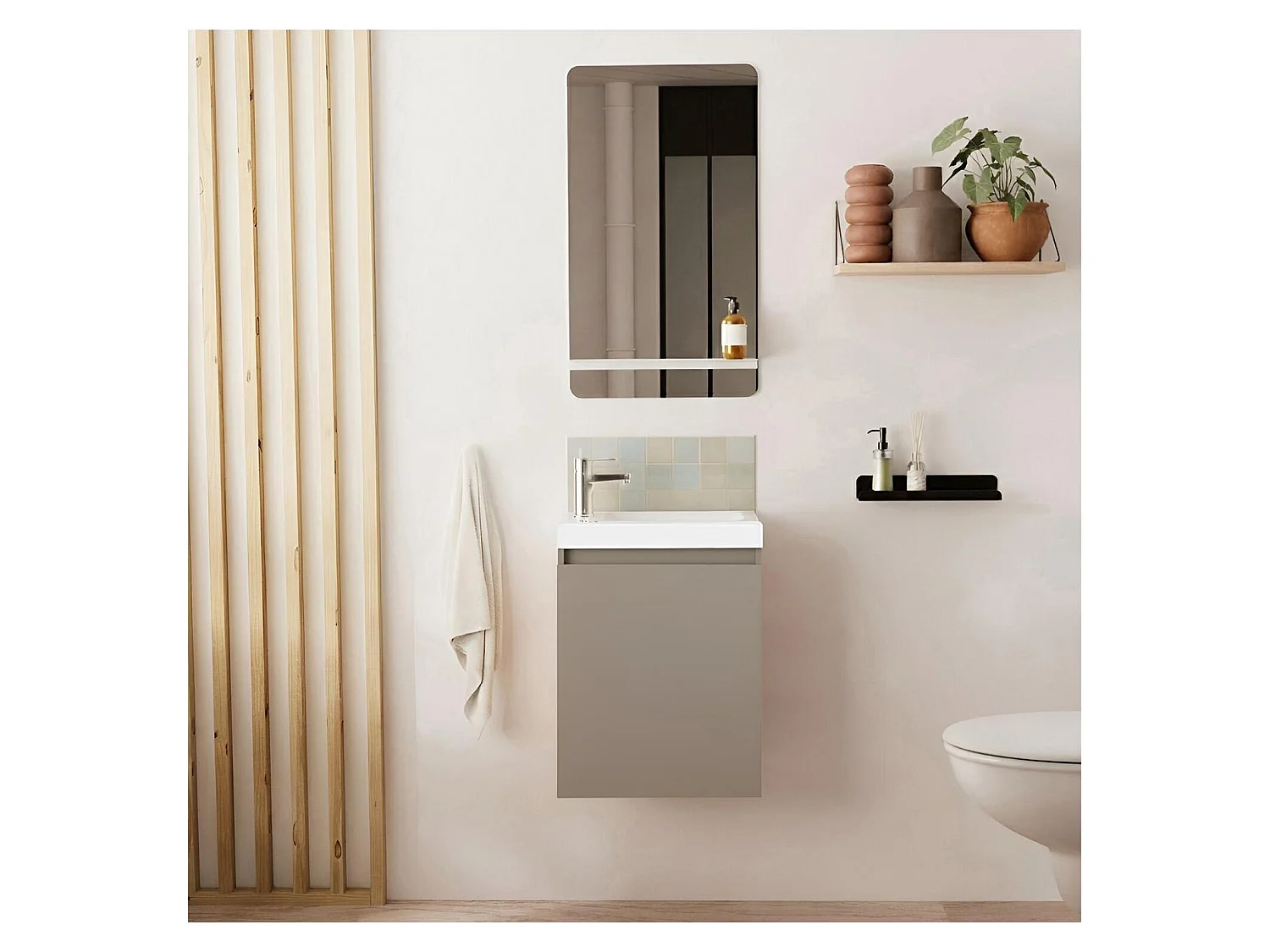 Mobile lavabo LISA + specchio + rubinetto