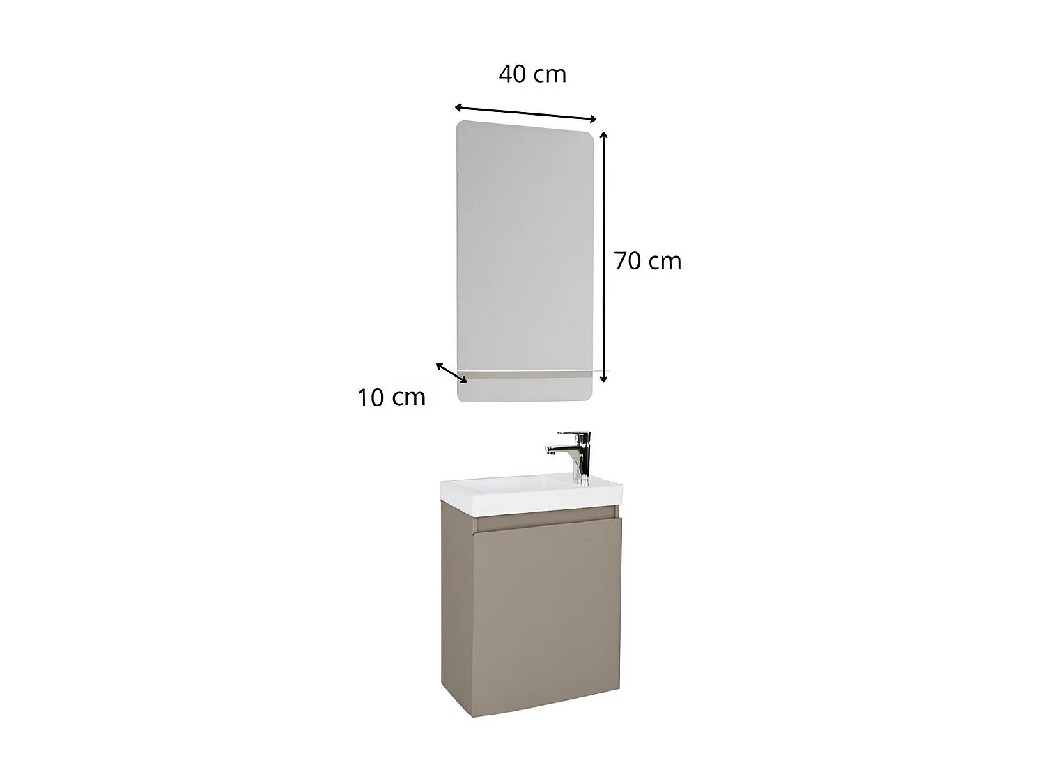 Mobile lavabo LISA + specchio + rubinetto