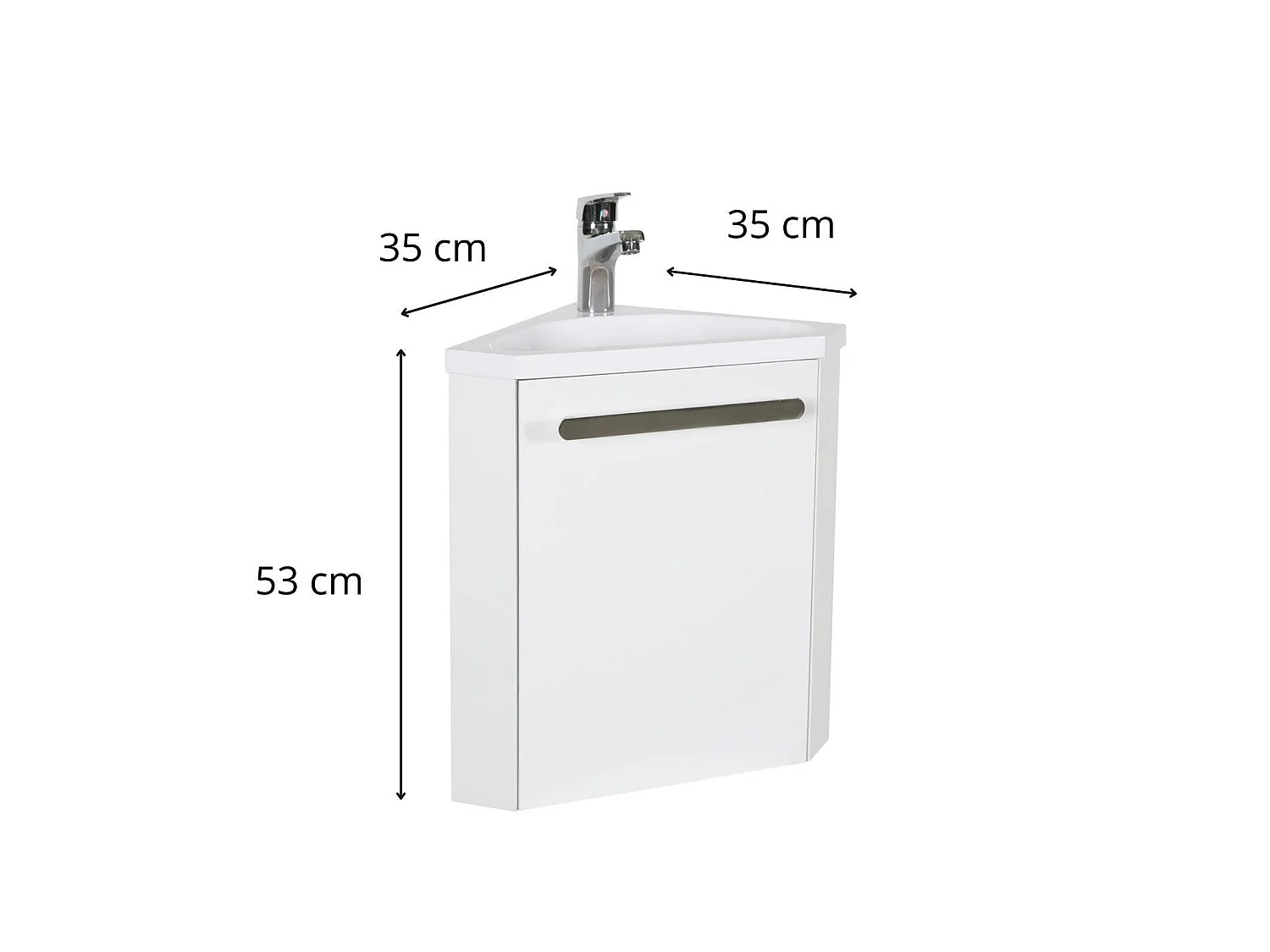 Meuble lave-mains d'angle SKINO