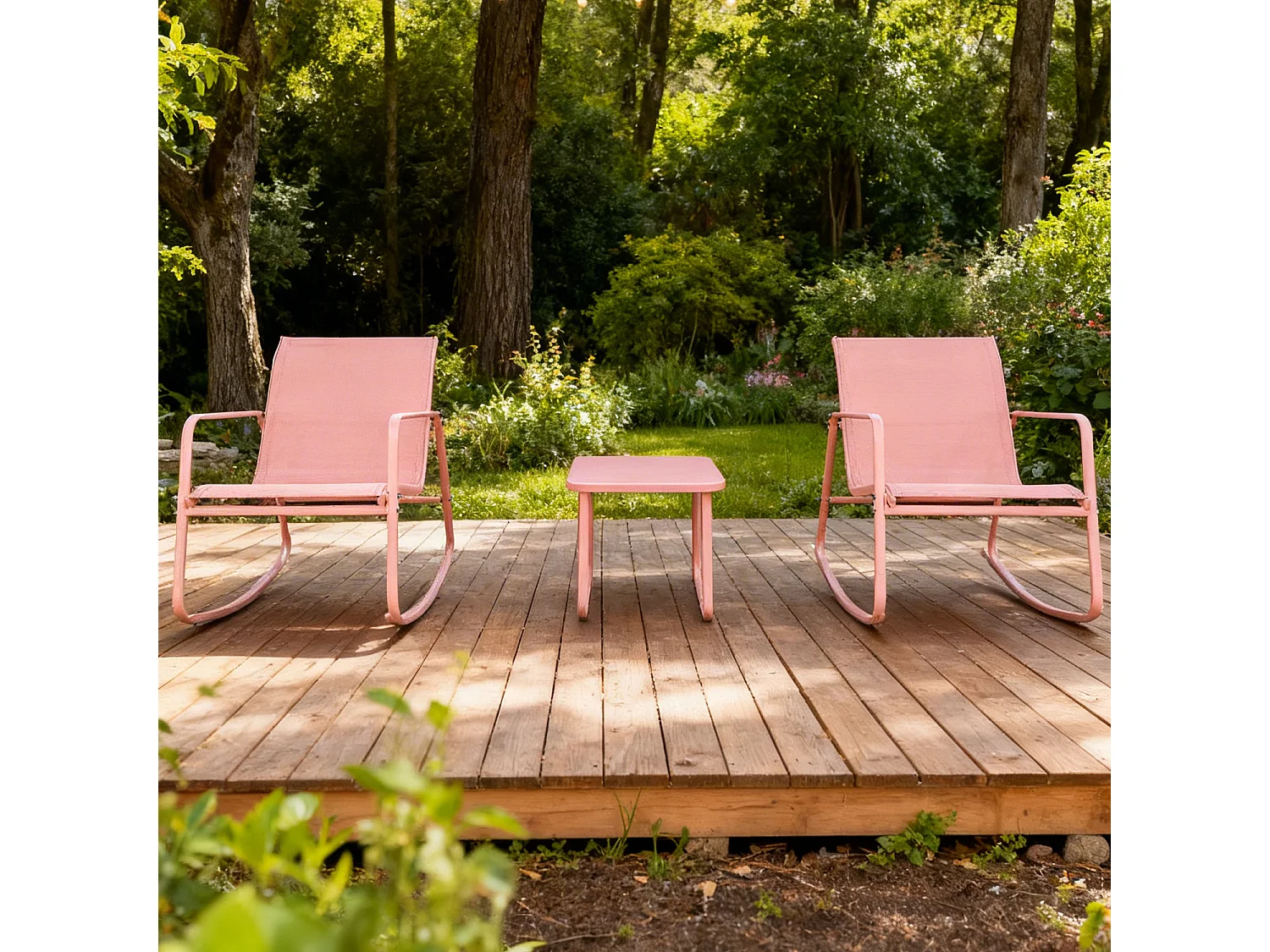 2-zits textilene schommelstoel in terracotta TENERIFE