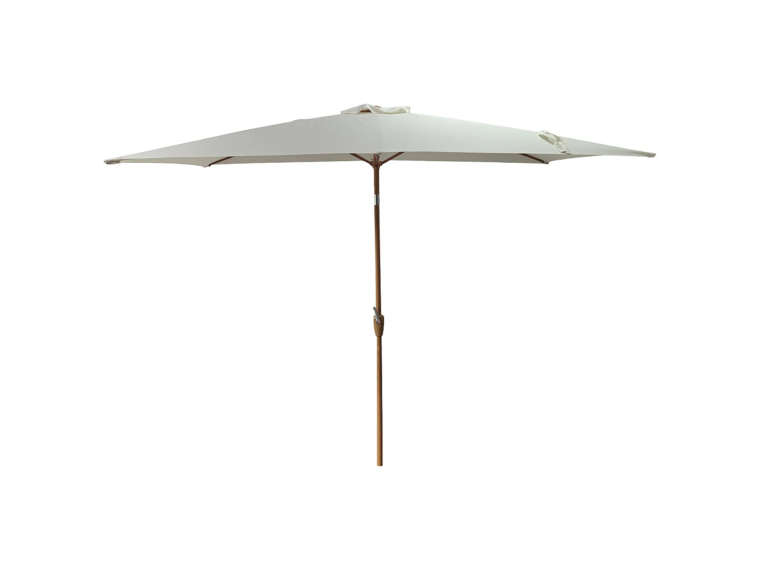 HAPUNAOmbrellone rettangolare diritto 2x3m beige ed effetto legno