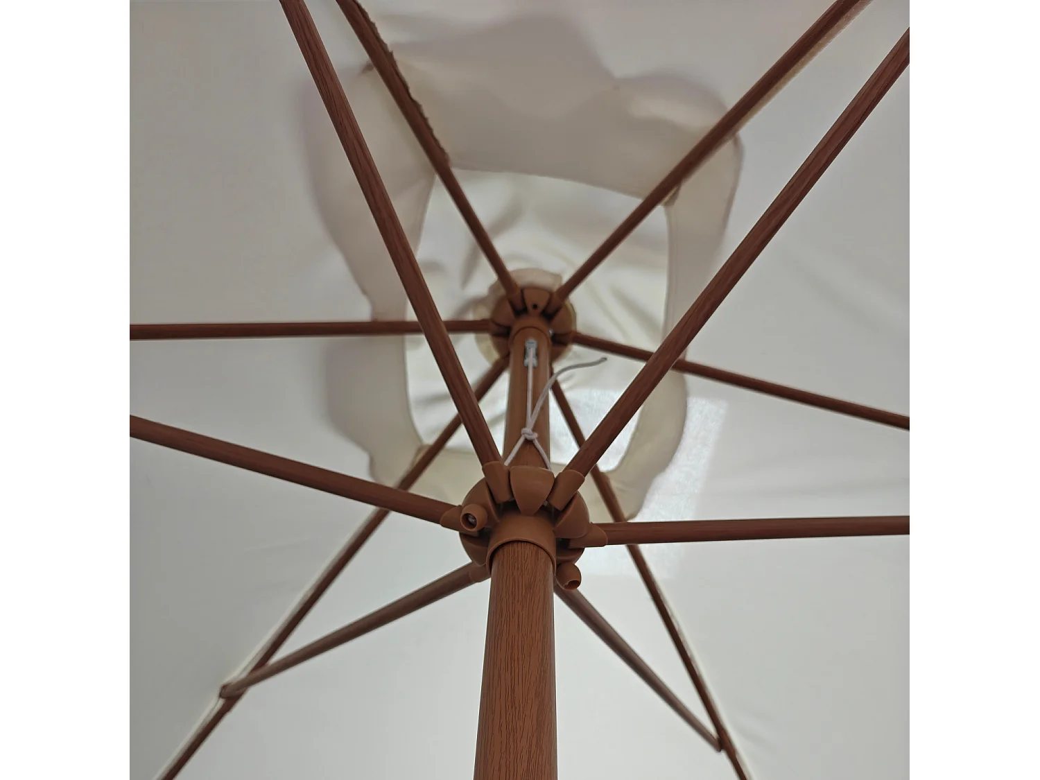 HAPUNAOmbrellone rettangolare diritto 2x3m beige ed effetto legno