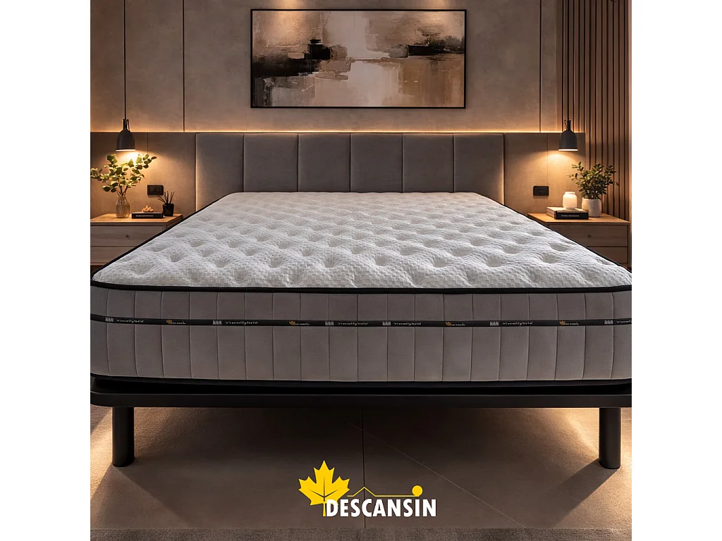 Colchón 135 x 180 Muelles Ensacados 7 Zonas Viscoelástico | Premium 28cm | Firmeza Perfecta y Adaptabilidad