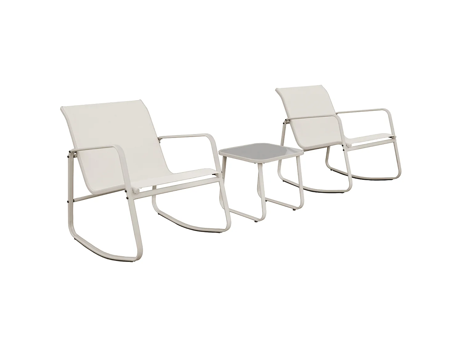 2-zits beige textilene schommelstoel TENERIFE