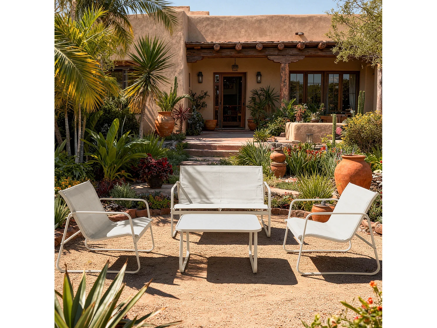 4-zits beige textilene tuinset TENERIFE