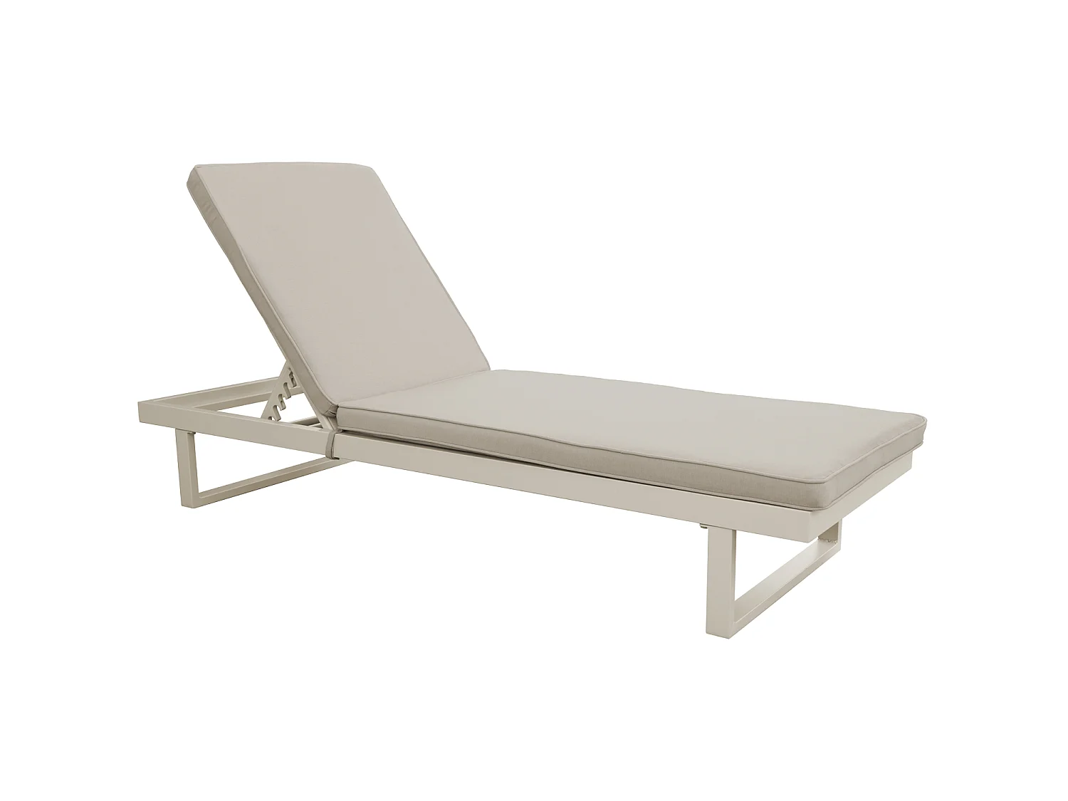 Bain de soleil en aluminium avec coussin beige PALOMINOS - HAPPY GARDEN