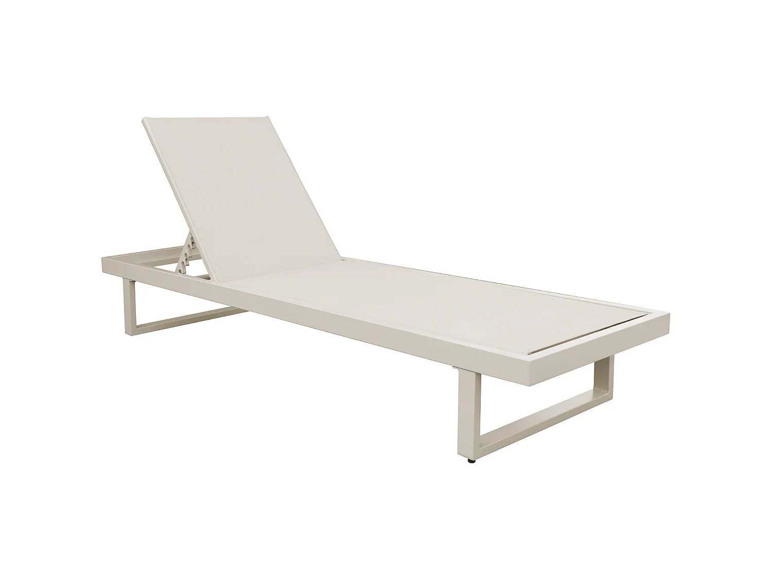 Bain de soleil en aluminium avec coussin beige PALOMINOS - HAPPY GARDEN