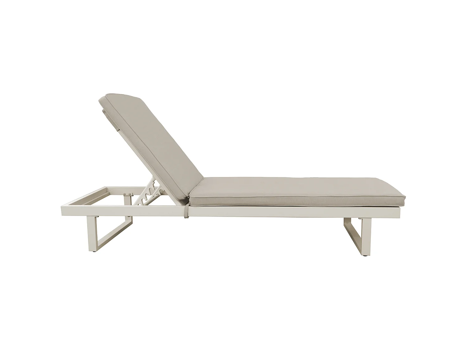 Bain de soleil en aluminium avec coussin beige PALOMINOS - HAPPY GARDEN