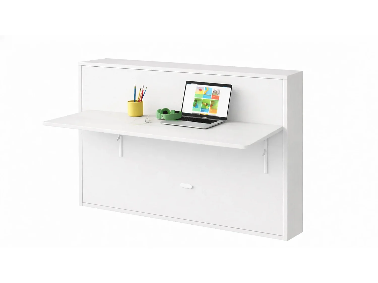 Lit escamotable avec tablette bureau rétractable Giverny 160x200