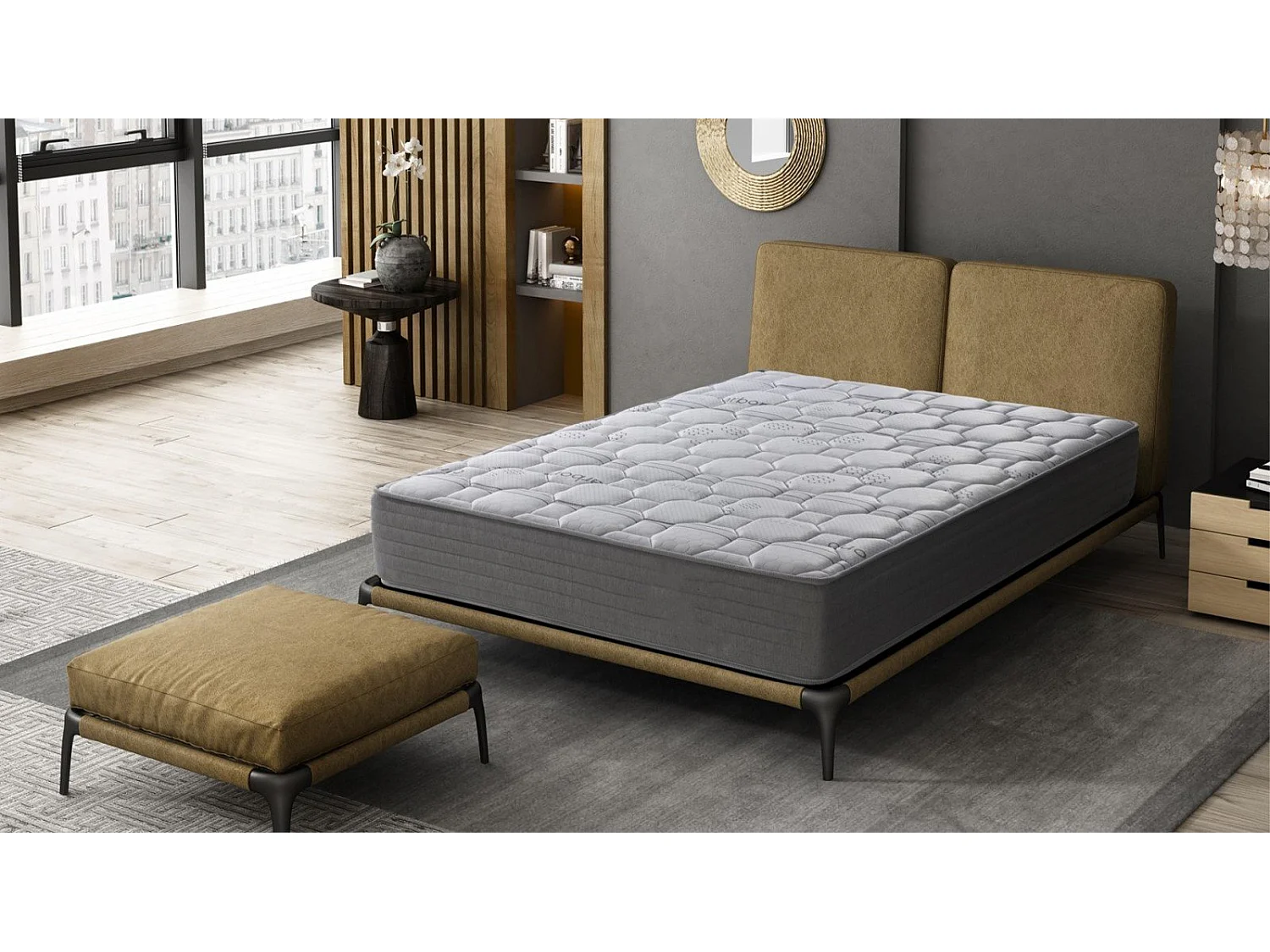 Matelas MASTER CARBONO H23 mousse anti ondes 90x200