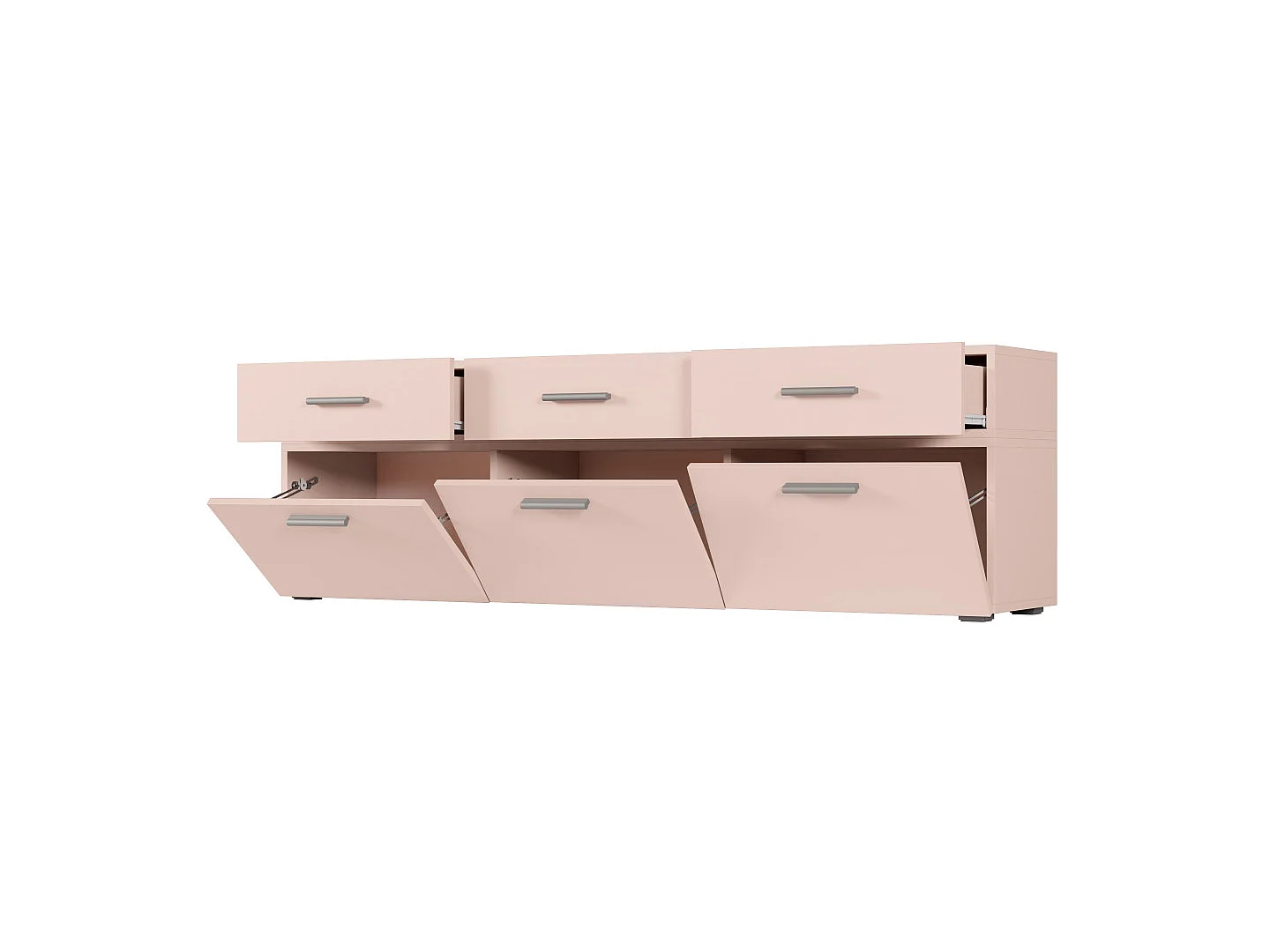 Commode modulable Multi-Smart 180–240 cm, sur pied ou suspendue, tiroirs et étagères, spacieuse et moderne quincaillerie de haute qualité