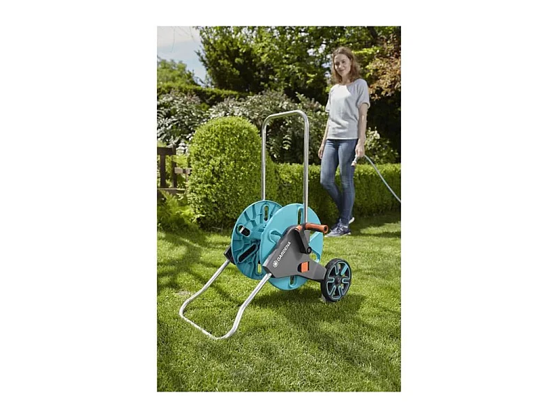 Dévidoir sur chariot GARDENA CleverRoll M — capacité 60 m — Bleu