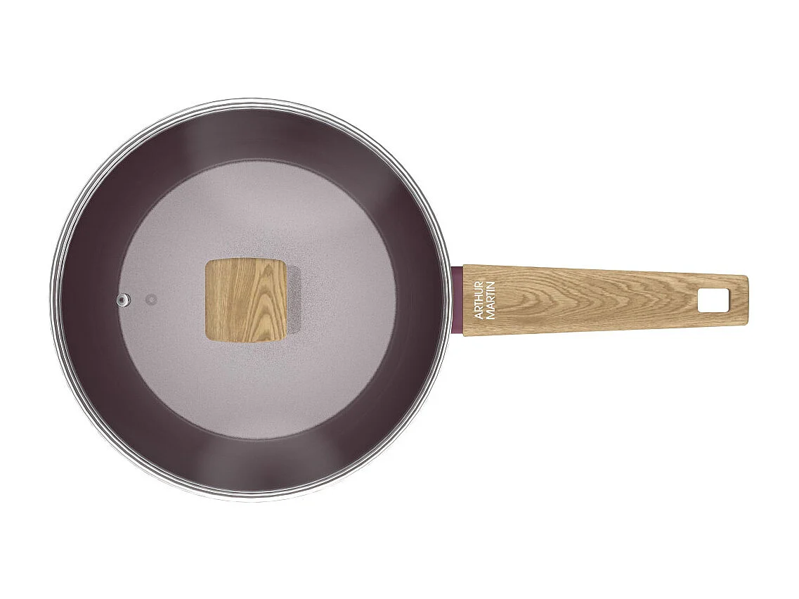 Sauteuse ARTHUR MARTIN AM3056 Ø24 cm - Aluminium forgé, revêtement céramique, Prune