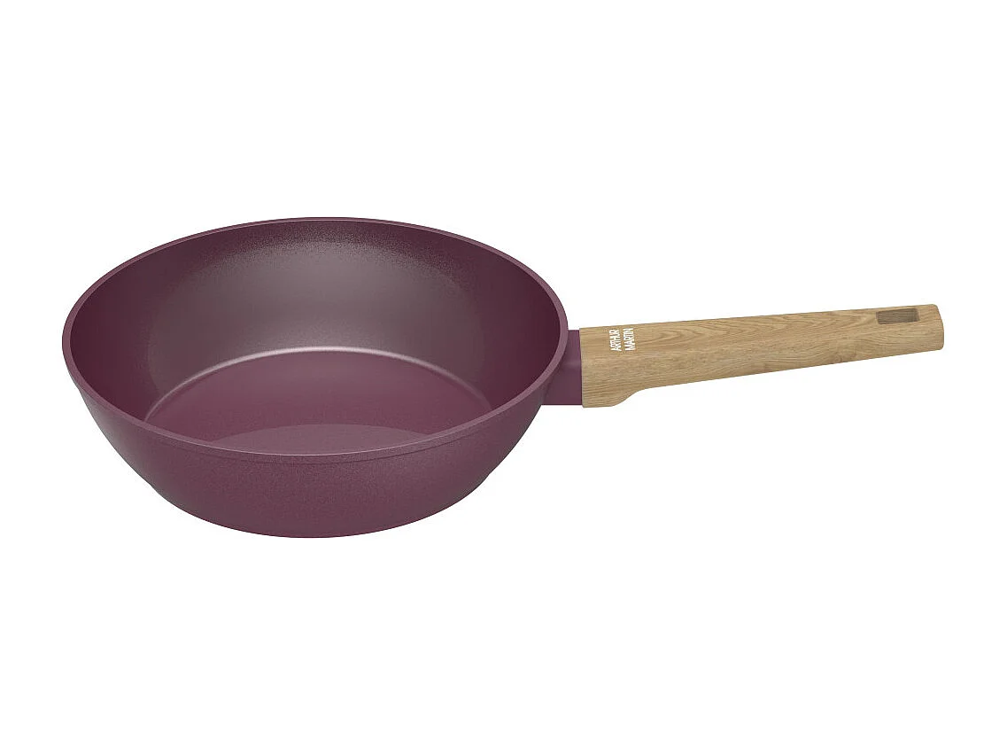 Sauteuse ARTHUR MARTIN AM3056 Ø24 cm - Aluminium forgé, revêtement céramique, Prune