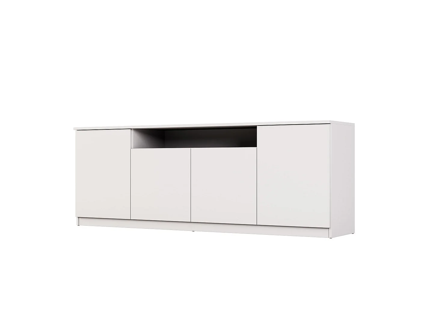 Commode moderne 200 cm avec système push-to-open, grande armoire de rangement pour salon