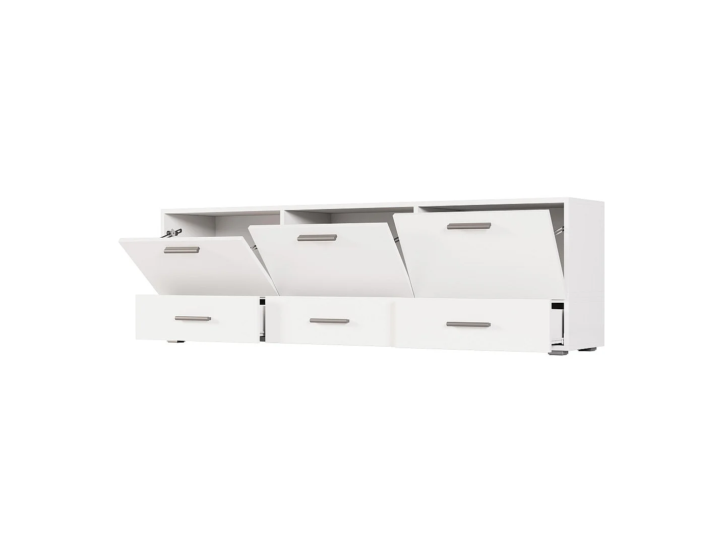 Commode modulable Multi-Smart 180–240 cm, sur pied ou suspendue, tiroirs et étagères, spacieuse et moderne