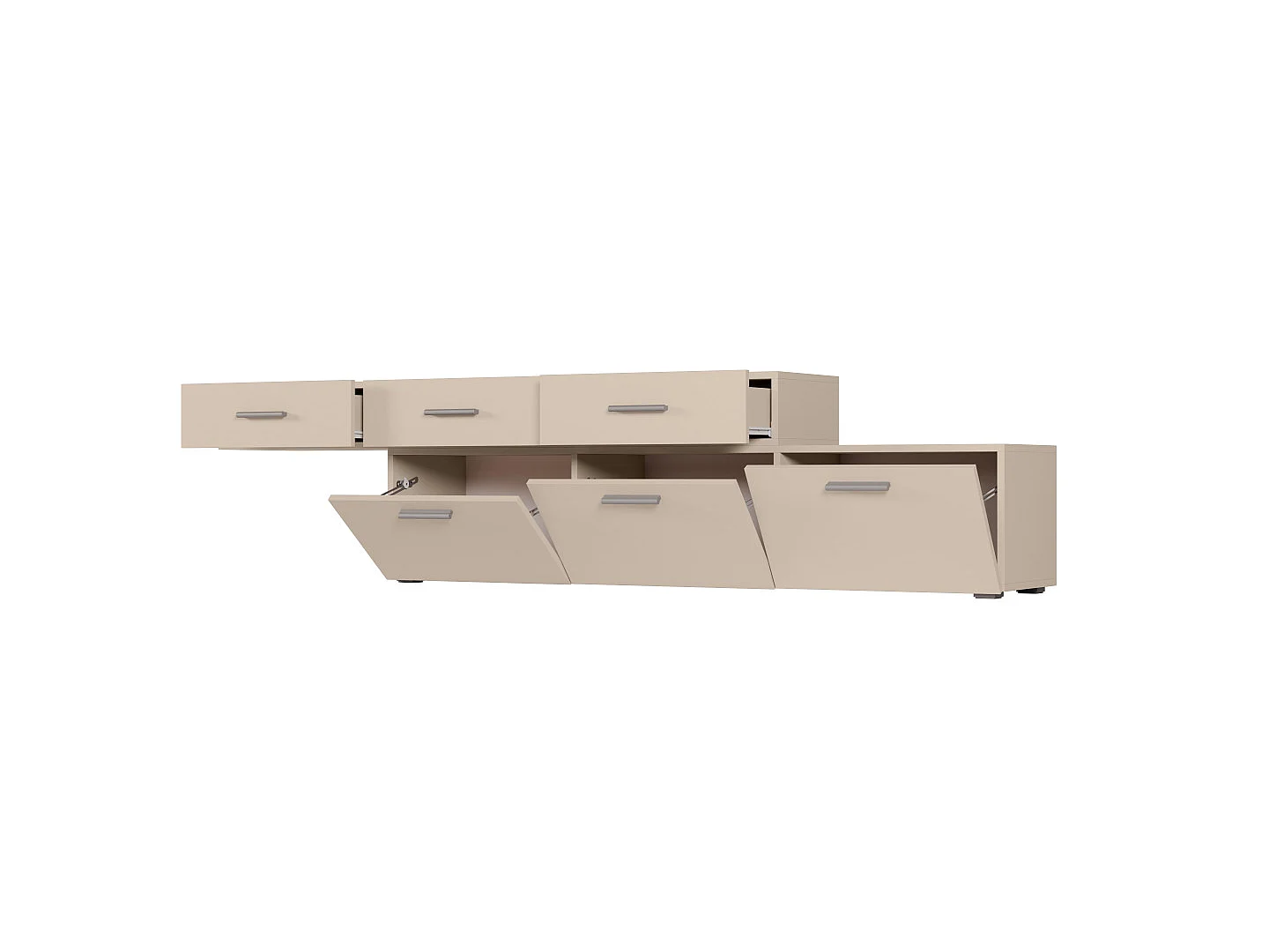 Commode modulable Multi-Smart 180–240 cm, sur pied ou suspendue, tiroirs et étagères, spacieuse et moderne quincaillerie de haute qualité