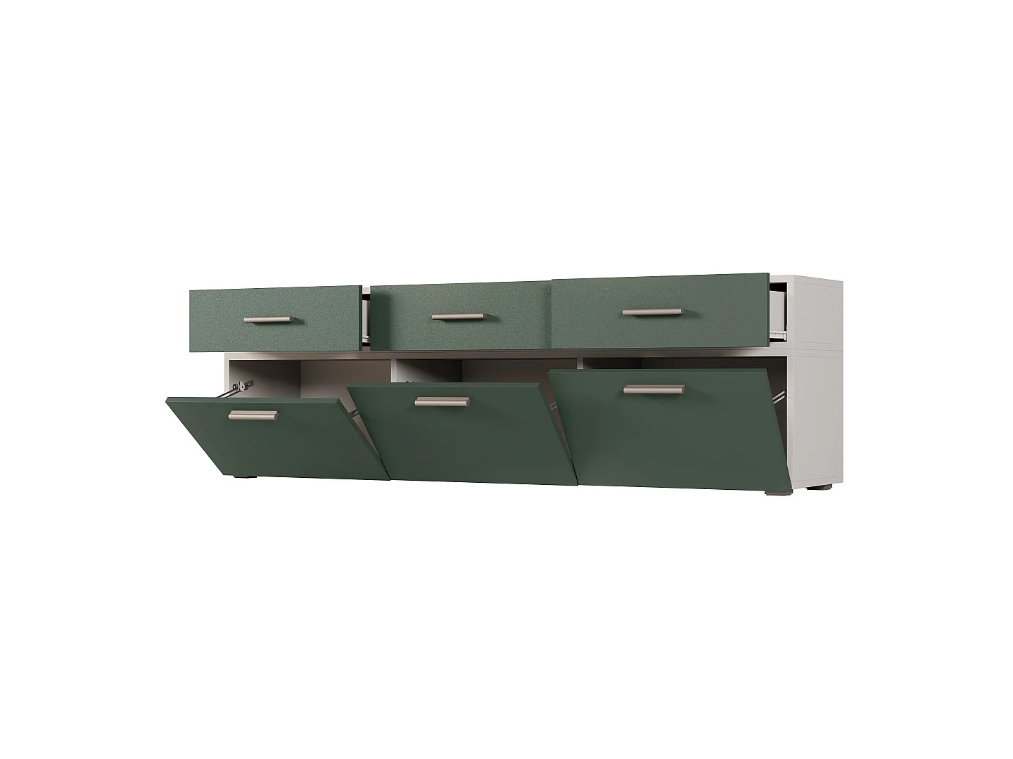 Commode modulable Multi-Smart 180–240 cm, sur pied ou suspendue, tiroirs et étagères, spacieuse et moderne quincaillerie de haute qualité