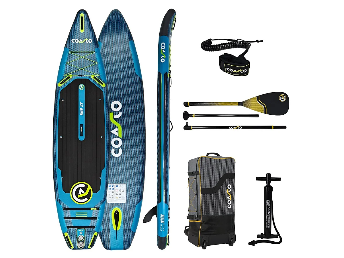 Coasto Regent Horizon 11'8 - SUP gonfiabile da turismo - 355x86x15cm - Max 165kg - Attrezzatura di alto livello - Prestazioni e fluidità su lunghe distanze