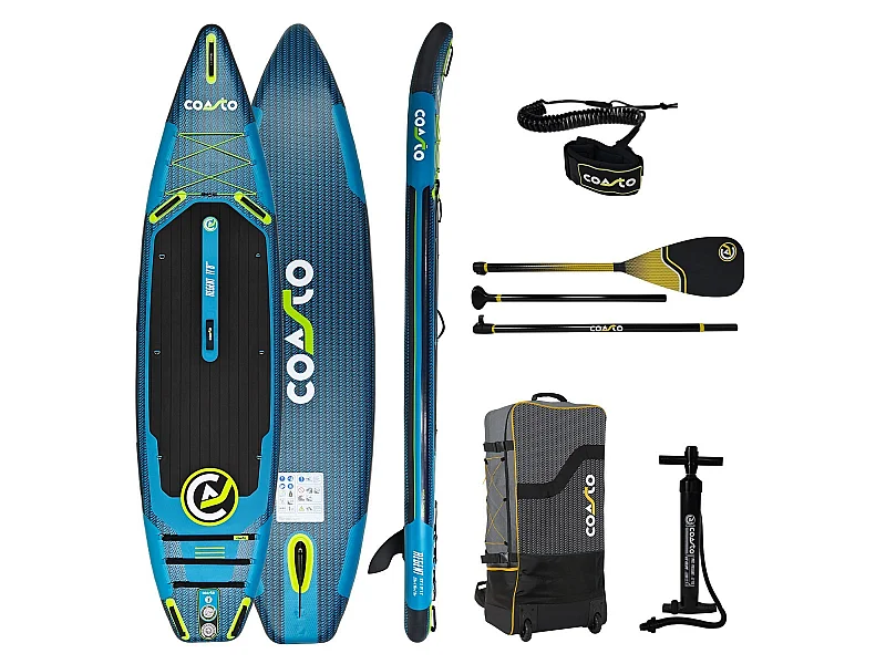 Coasto Regent Horizon 11'8 Premium – Aufblasbares Touring-SUP - 355x86x15 cm - Max. 165 kg - Hybrid-Carbon-Paddel - Performance