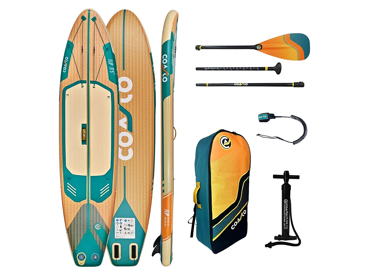 Coasto Flip 11'5 - SUP gonfiabile all-round - 347x81x15cm - 150kg - Attrezzatura di alto livello - Comfort e scorrevolezza