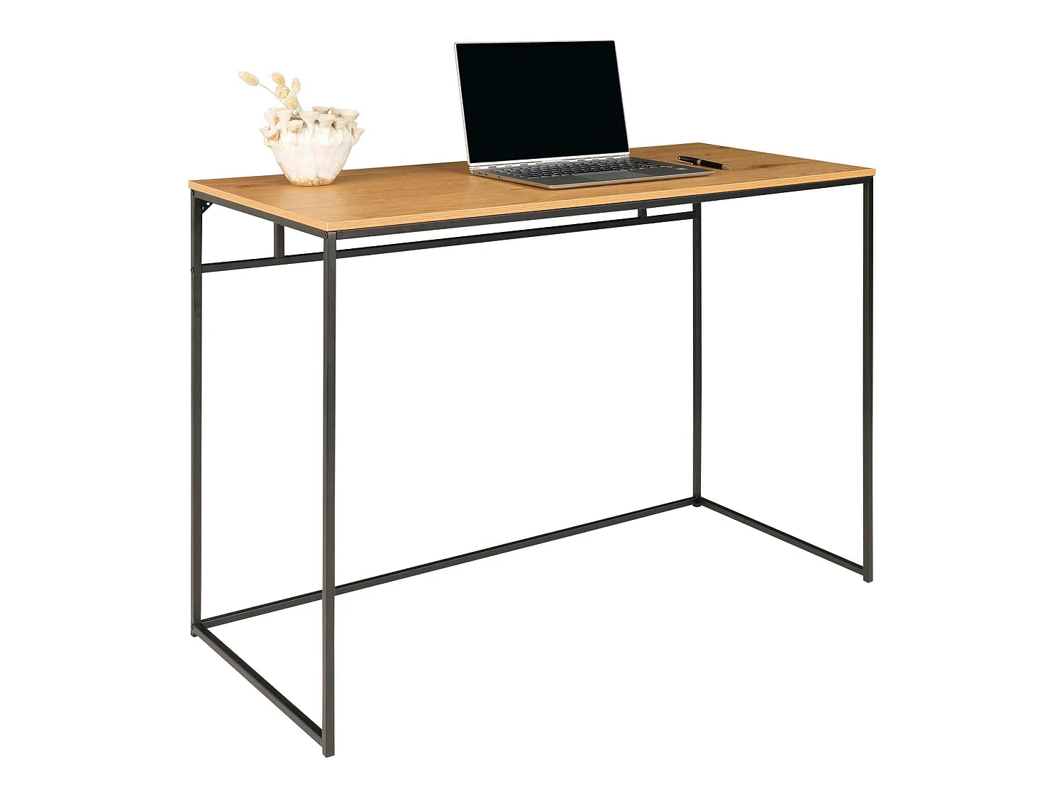 Bureau console design minimaliste effet bois clair TALLINN