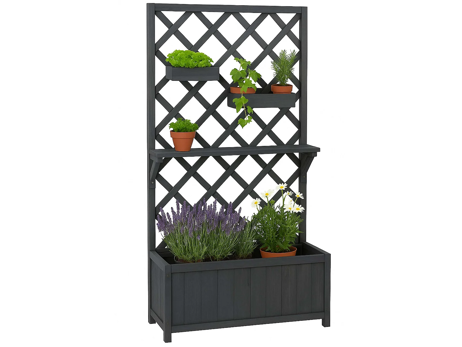 Canteiro elevado MCW-P68,  cinza antracite