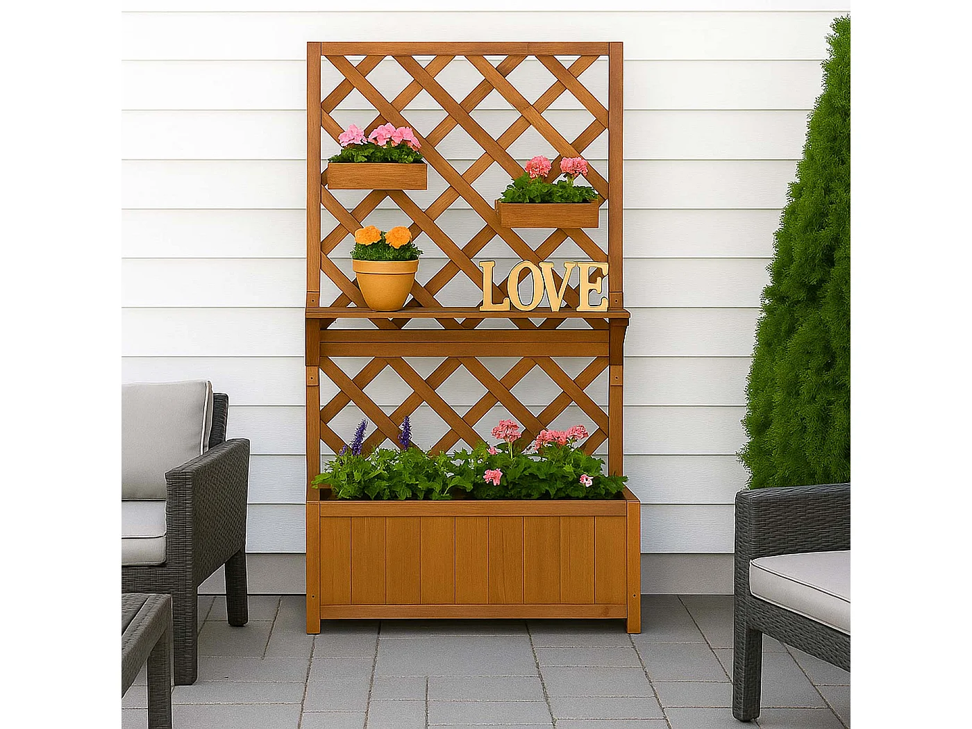 Canteiro elevado MCW-P68,  natural