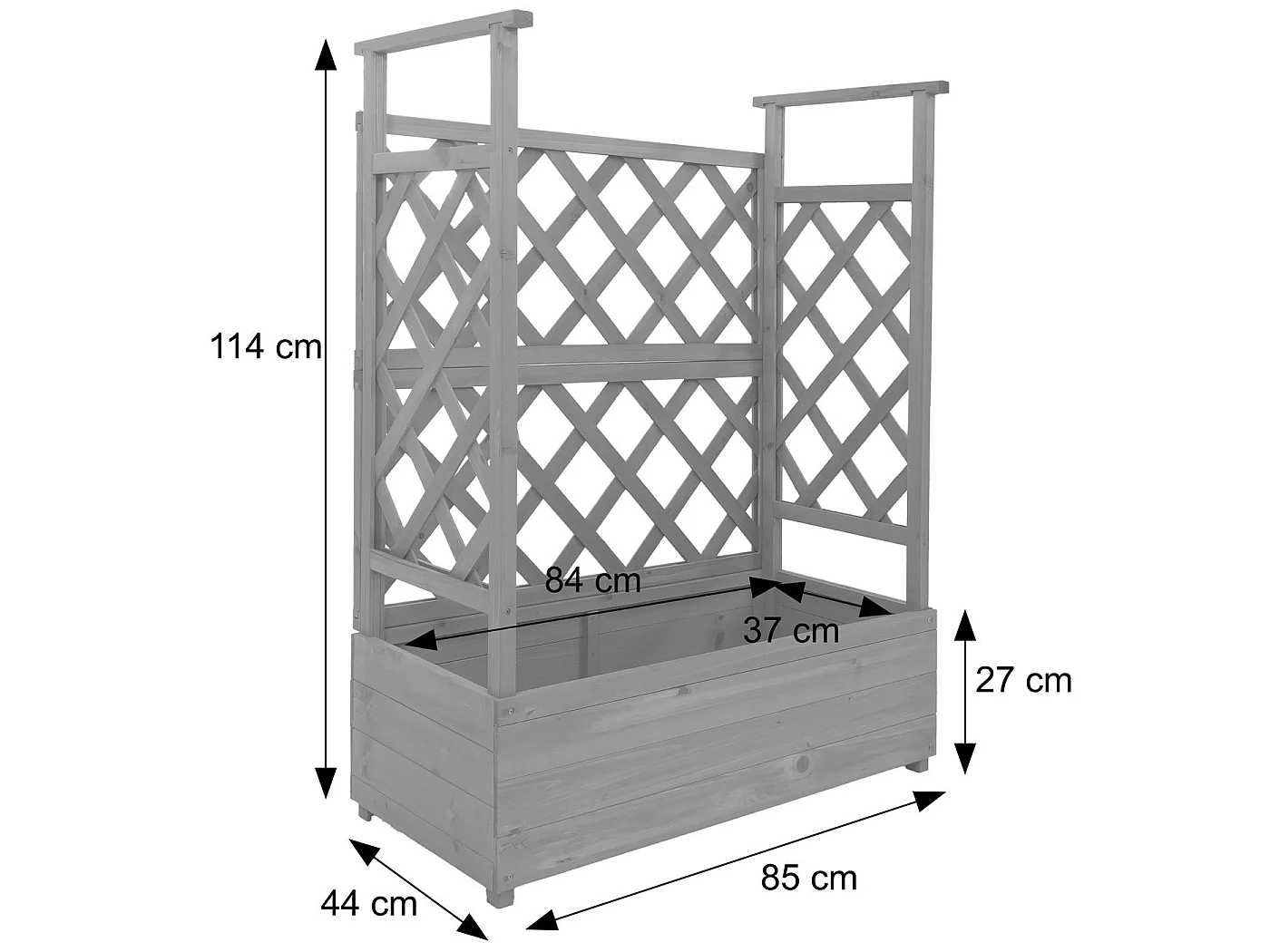 Canteiro elevado MCW-P67,  cinza antracite