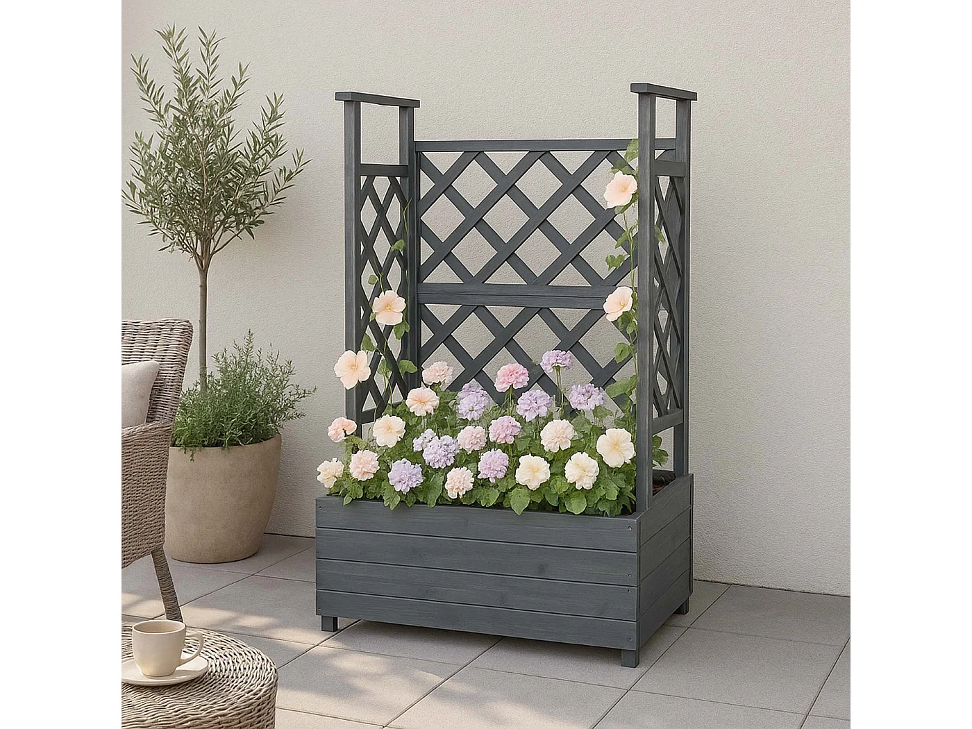 Canteiro elevado MCW-P67,  cinza antracite