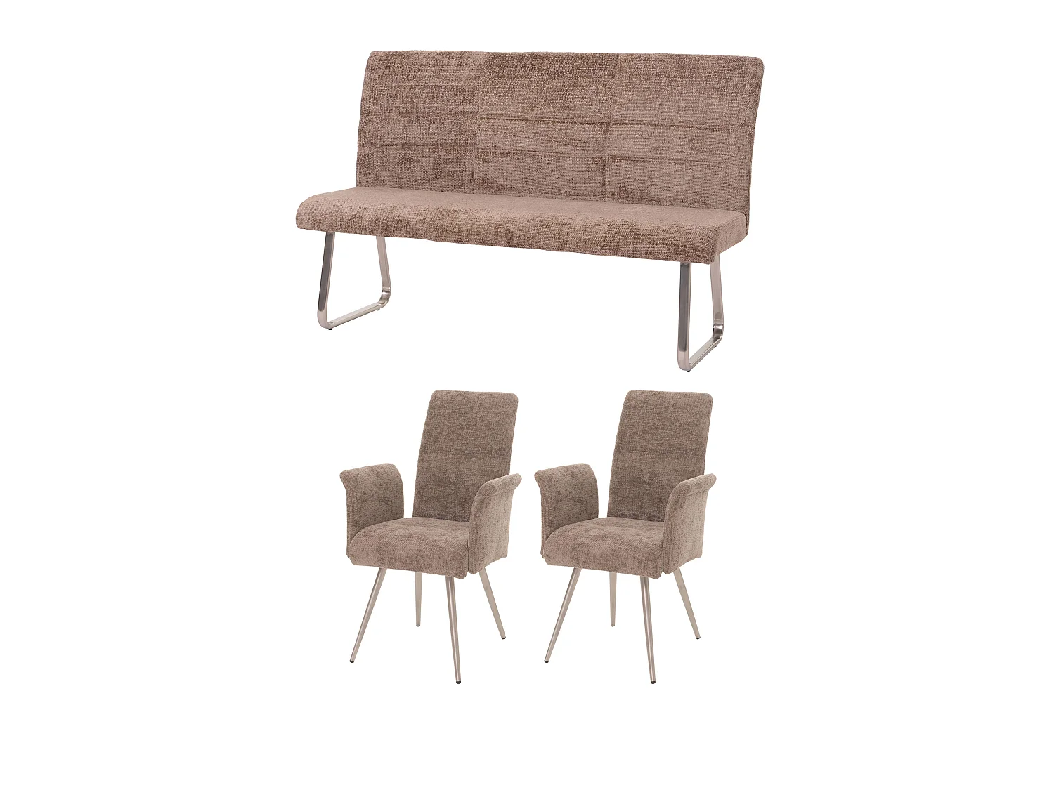Eetkamer set MCW-G55 (3-delig),  bruin