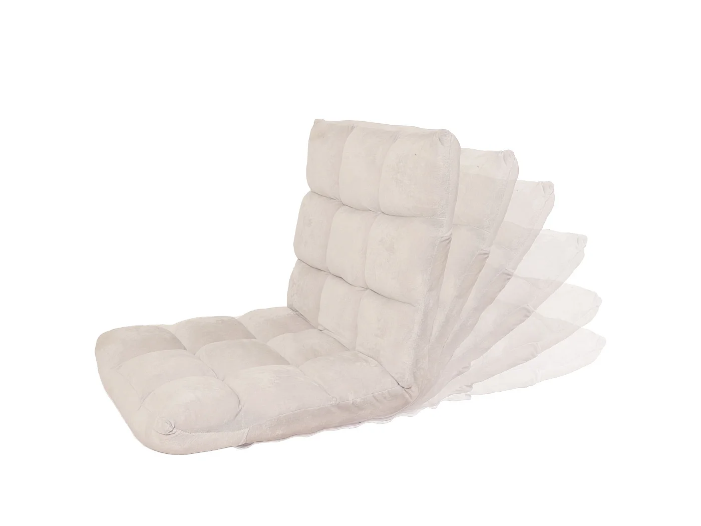 Vloerstoel MCW-N43,  creme-grijs