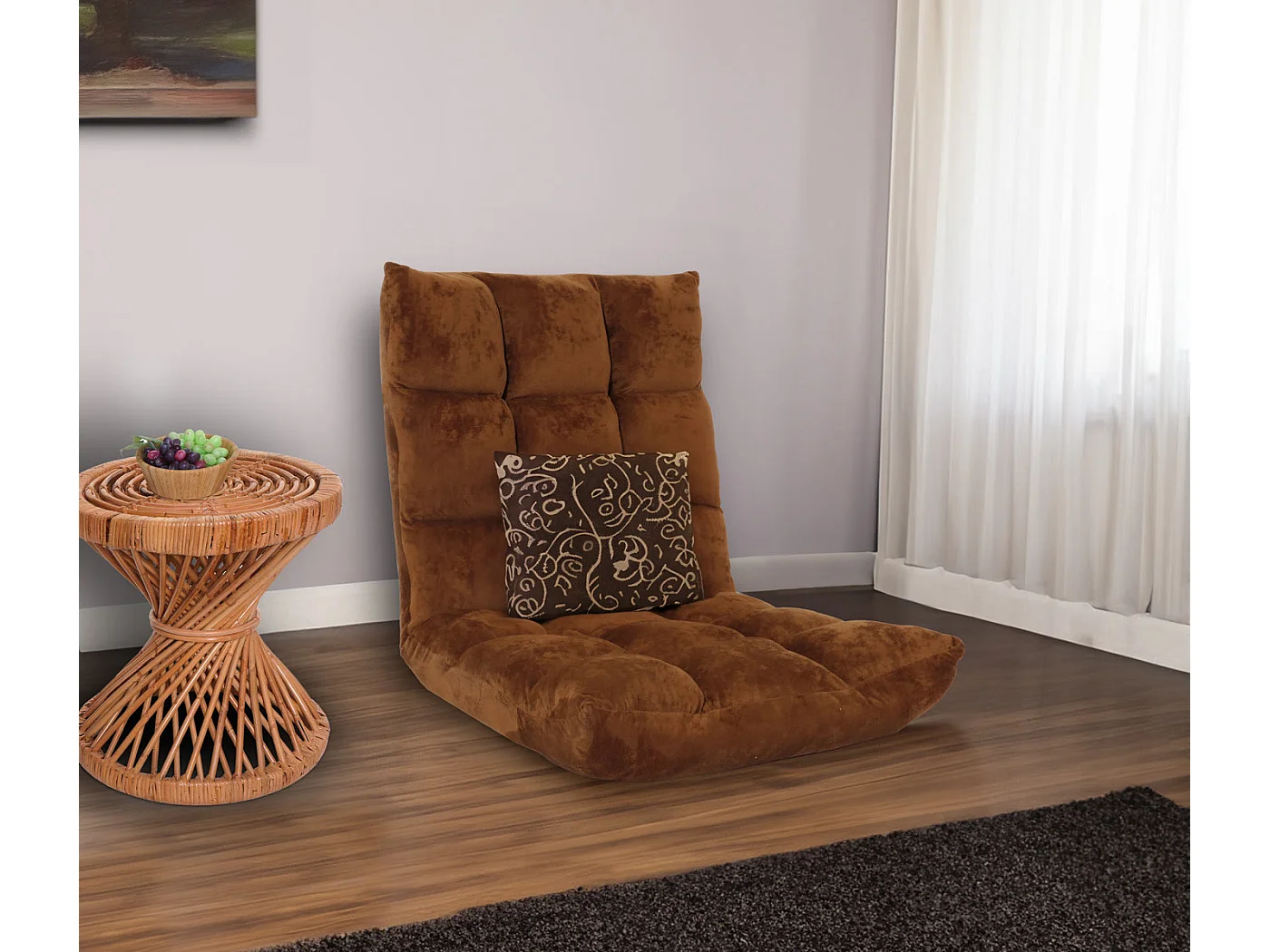 Vloerstoel MCW-N43,  donkerbruin