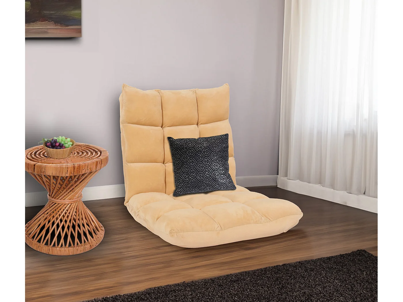 Vloerstoel MCW-N43,  beige